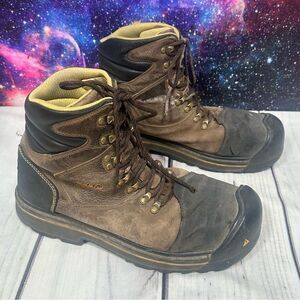 KEEN Utility Milwaukee 6" Steel Toe Men's US 11  D Brown Waterproof Work Boots